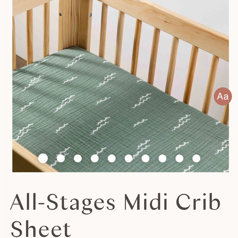 Babyletto midi crib sheet in ocean waves NWT
